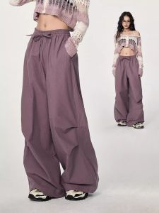 American Retro Trendy Work Pants Womens Spring Summer Thin Loose Small Design Casual Long Pants Breathable Comfortable Fashionable