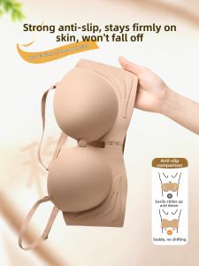 MEIJIAO | Strapless Non-slip Gathering Padded Bra