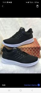 Sepatu sneakers full black PROATT PI 600 2 warna  sz 35-44 (FREE KAOS KAKI)