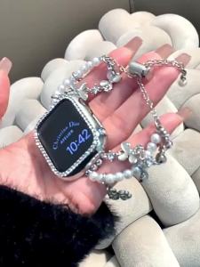 iSeriseWatch | Breathable Clover Pearl Metal Bracelet Style Apple Watch Strap