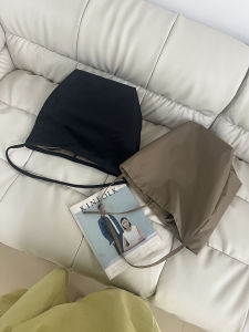 Konishi Homemade Loose Feeling Normcore Environmental-Friendly Nylon Shopping Bag Shoulder Bag Bucket Big Bag Large Capacity Portable
