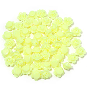 100Pcs 12.5mm Rose Flower Beads Acrylic Spring Color Flower Beads For DIY Jewelry Making DIY Bracelet Neckalce Accessoires