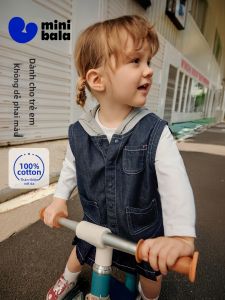 MINI BALA | Áo Gile Jean Không Phai Cho Trẻ Em