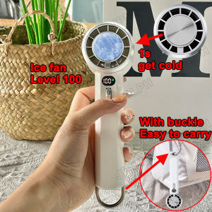 Japan Mini Fan Rechargeable Brushless Motor Handheld Fan 3500mAh Fast Charging Turbo Jet Fan 199 Level Adjustment Visual Wind Speed Power Display Long Battery Life For Commuting To Work And Outdoor Sports