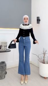 Celana Jeans Wanita Cutbray Gytha Highwaist Stretch Premium Terbaru Kekinian