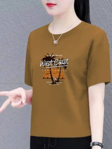 ผู้หญิง หลวม Fit ผ้าฝ้าย เสื้อยืดแขนสั้น ฤดูร้อน สไตล์ หลากหลาย พรางหุ่น ชุดคลุมท้องขนาดใหญ่ เสื้อท่อนบน เสื้อบอดี้เชิ้ต