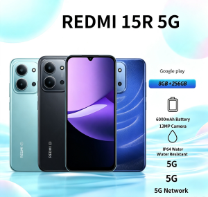 Redmi | 2026 New Redmi 15R Unlocked Dual SIM Mobile Phone 8+256GB 6.9 LCD Display Dimensity Processor 13MP Camera 6000mAh Battery