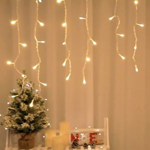 Dinoso Lampu Tirai tumbler LED Dekorasi Hias Natal 100 LED Lampu Dekorasi Rumah/Lampu kamar Aestetic