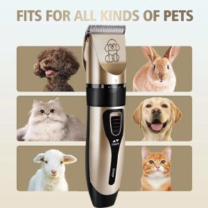 Cat Dog Hair Clipper Electrical Professional Hair Clipper for Pets Silent Hair Cutter USB Rechargeable Pet Grooming Clipper Set