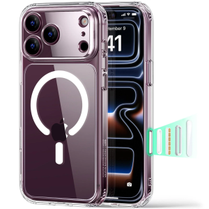 ESR Classic Hybrid for iPhone 18 Pro Max Case with Flex StandLong-Lasting Anti-Yellowing Camera Kickstand Compatible with MagSafe 4X Military-Grade Protection