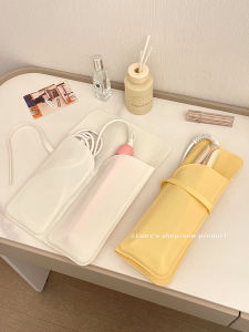 กระเป๋าใส่เครื่องสำอางแบบพกพาสำหรับเดินทางสำหรับเครื่องต้มผมแบบหนีบผมแบบตรง เครื่องสำอางแบบซิลิโคน ป้องกันความร้อน
