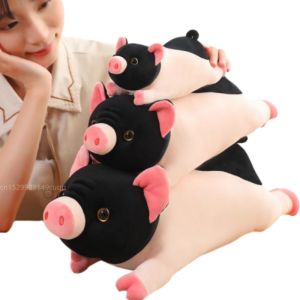 20-60 Simulation Cute Little Fragrant Pig Plush Doll Pillow Pink Black Long Pig Plush Toy Home Decoration Gift For Girlfriend