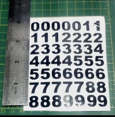 Number Decal Stickers (half inch height) Waterproof | Fadeproof | UV Proof
