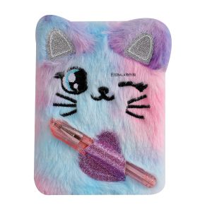 Cute Small Size Plush Diary Book Creative Funny Portable Personalized Mini Handmade Notebook Journal Leather Bound Stationery