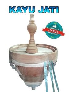 Tebok pleci flat kayu Jati plus pion klem UK.23cm