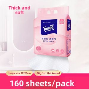 Tempo Hanging Wall Mounted Face Towels Moist And Dry Use Soft Cotton Wipes Baby Available Cream Face Towels Care Paper