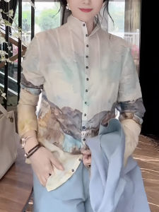 UYFY | Chic Casual Artistic Loose Long Sleeve Shirt Womens Fashionable Versatile Top Polyester Fiber Autumn New Style Elegant