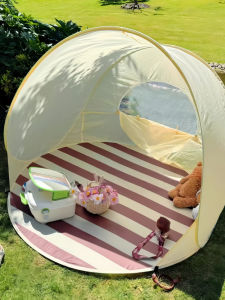 Quick Setup Breathable Beach Picnic Tent Childrens Outdoor Sand Waterproof Sunshade Tent One Touch Folding Portable Camping Shelter