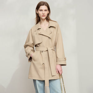 AMII | Belted Classic British Style Spring Trench Coat