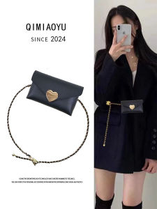 Fashionable Horizontal Crossbody Womens Bag Mobile Phone Chain Bag Summer Trendy Waist Bag Youth PU Leather Soft Surface