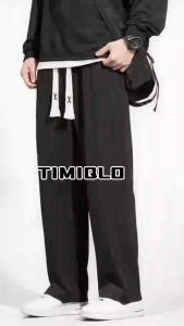 TIMIQLO M-4XL Korean Silky Soft Straight Cut Pants Minimalist Color Comfortable Pants For Men Women
