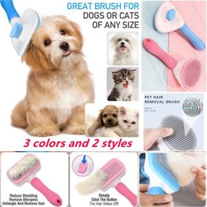 Dog Hair Remover Comb Cat Dog Hair Grooming And Care Brush For Long Hair Dog Pet Hairs Cleaning Tool