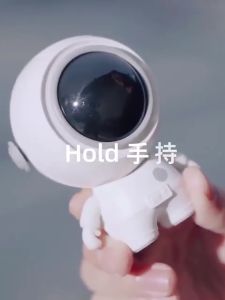 【Local Delivery】Astronaut Mini Fan Bladeless Silent 360°Rotating Fan Portable USB Rechargeable Mute Fan for Hanging Neck/Handheld/Desktop/Pouch