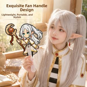 YUGUANG | Transparent Plastic Riveted Fan Handle DIY Accessory