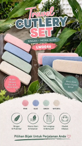 [READY STOCK] LW0046 - Organic Wheat Cutlery Set Recycle