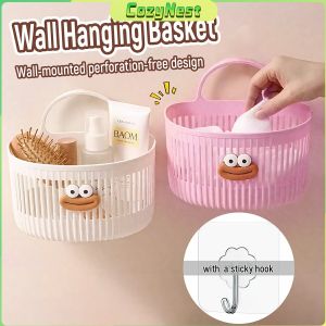 C.N Plastic Hanging Bathroom Storage Basket Kitchen Bathroom Organizer