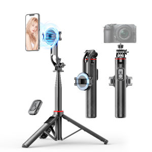 C20 Magnetic Selfie Stick Tripod Holder for iPhone 12-17 Pro Max Travel Stand for Magsafe Phone Clamp for Android Smartphone