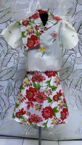 kimona patadyong set for kids girls with flower design