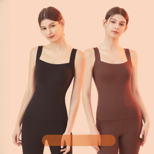 Miiow | Warm Silk Camisole Tank Top With Chest Pad Bra Integrated Ladies Seamless Underwear MiiOW Cat Person Winter Essential Base Layer