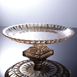 KTV Hotel Special Plate Fruit Plate Fashion European Style Large Crystal Glass Display Fruit Plate