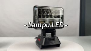 JLD lampu emergencysenter mini cas super terangsenter LED multifungsi Lampu baterai Makita Lampu LED Portabel lampu led tahan lama Cocok Untuk Baterai 88Vf/128Vf Origin