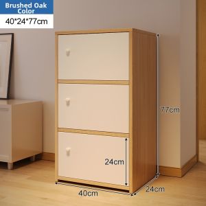 Slim Living Room Bedroom Dust-proof Storage Cabinet with Door