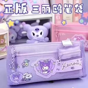 Sanrio | Sanrio Pencil Case Large Capacity Canvas Pencil Case Cute Stationery Organizer Suitable for Students.