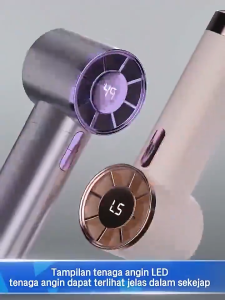 Wuji Handled Fan Kipas Angin Portable Turbo Wind 100 LED Display Material Logam