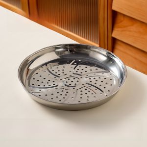 Onlycook Food Grade 304 Stainless Steel Steamer Pan Wok Special Steaming Grid Steamer Steamed Water Separator Steaming Rack
