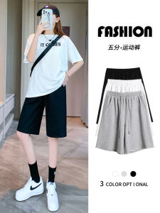 กางเกงขาสั้นกีฬาสำหรับผู้หญิง ทรงหลวม ทรงตรง ทรงบาง กางเกงขาสั้นห้าส่วน ทรงเอวสูง ใส่สบาย สำหรับการวิ่งกลางแจ้ง ฤดูร้อน 2022