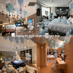 SHIERAI | Trang Trí Phòng Sinh Nhật Bóng Bay Yêu Thương Sao