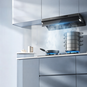 WAHIN | High Suction Integrated Range Hood Smoke Removal Cooktop Set