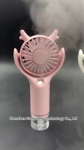 2025 newspray small fan USB portable water replenisher humidification handheld neck small fan outdoor necessity in summer