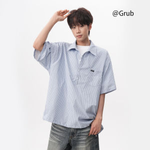 Grace Rub | American Plaid Short Sleeve Mens Shirt