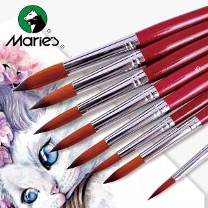 Marie Watercolor Pen Set Portable Acrylic Brush Real Wood Hand Drawing Oil Painting Beginners Professional Art Students