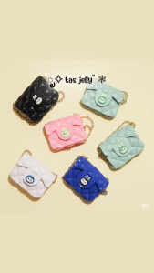 Gratis Semua - Jelly Sling Bag Wanita / Tas Mini Karakter Lucu / Soft Jelly Korean Look
