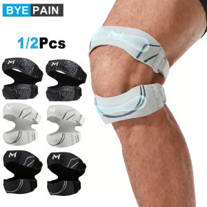 1/2PCS Knee Brace for Men Women Adjustable Patellar Tendon Support Band with Dual Silicone Pads for Running Hiking Basketball