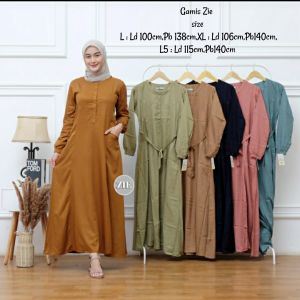 Gamis maxy polos zie rayon premium