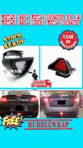 Stoplamp Brake Lampu Sen F1 Stop Rem LED Merah Segitiga Motor Mobil Universal