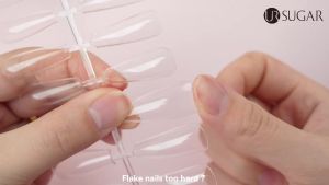 UR SUGAR 420PCS/Box Gel Soft Gel Tips Short Almond Nail Tips Fake Nails Full Cover Press on Nails For DIY Nail Manicure